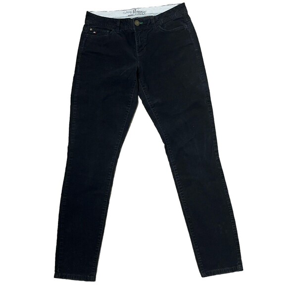 Tommy Hilfiger Pants Corduroy Classic Skinny Black‎ Cords Women 4 Casual Preppy - Picture 1 of 4